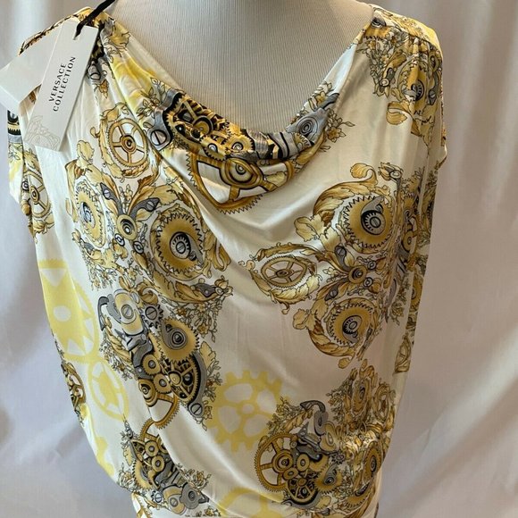 Versace Collection Womens Abito Donna Jersey Dress Size 46 US 10 NWT Vintage - Picture 3 of 11